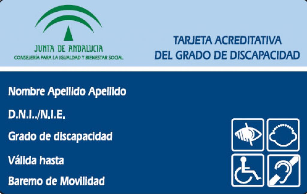 Entra en vigor la nueva tarjeta acreditativa del grado de discapacidad