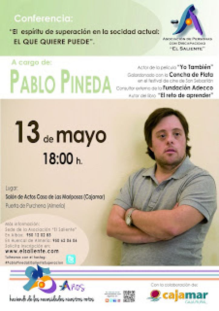 Conferencia organizada por ‘El Saliente’ de Pablo Pineda