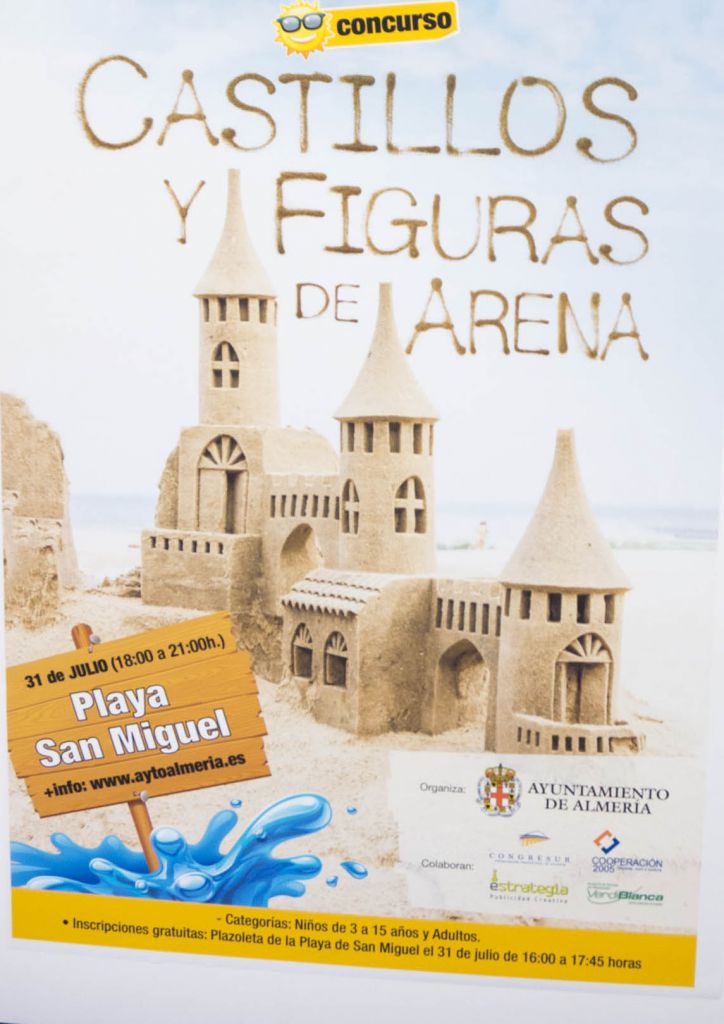 I Concurso de Castillos y Figuras de Arena, el 31 de julio, en la Playa de San Miguel
