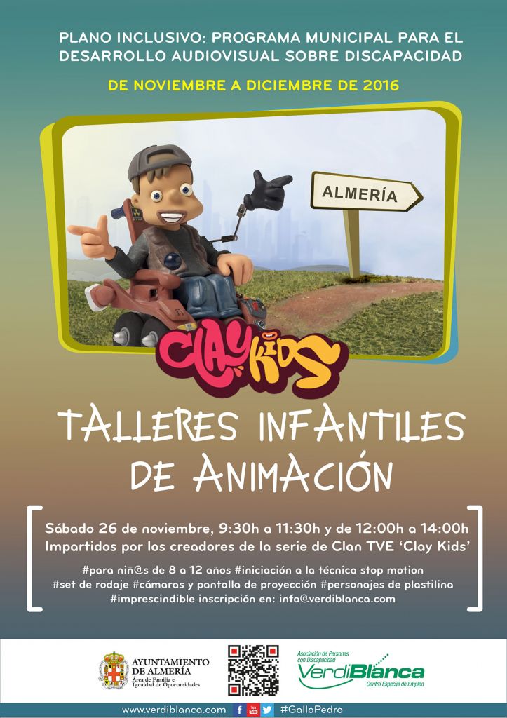 Talleres Infantiles de Animación Clay kids ‘Plano Inclusivo-Gallo Pedro’